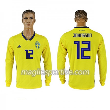 Completo Calcio Svezia Johnsson 12 Divisa Prima Mondiali 2018 ML